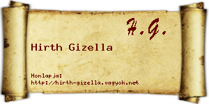 Hirth Gizella névjegykártya
